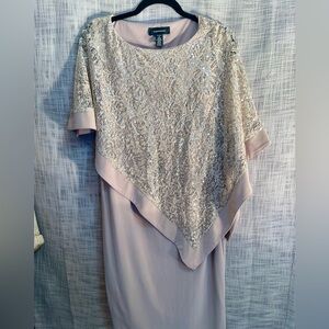 Sequined MOB dress, formal neutral dress